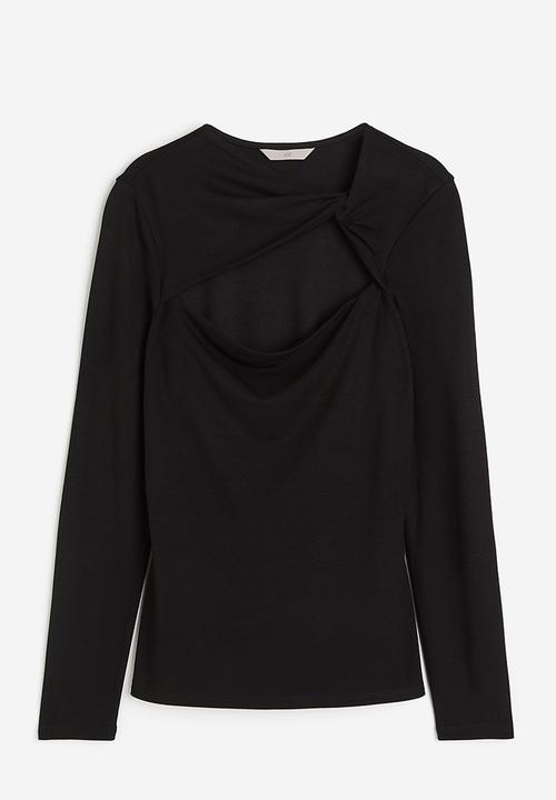 H&M - Knot-detail top - black