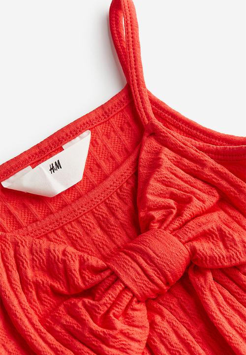 H&M - Bow-detail strappy top - red