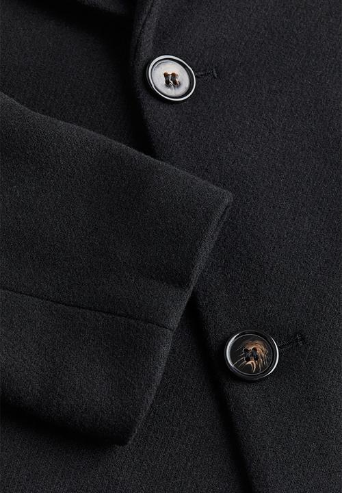 H&M - Single-breasted coat - black