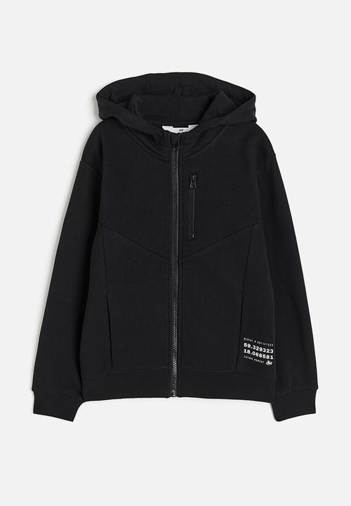 H&M - Zip-through hoodie - black