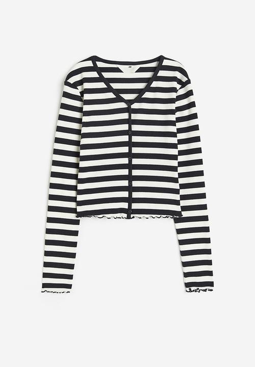 H&M - Long-sleeved jersey top - black
