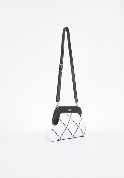 GUESS - Abey frame clutch - white