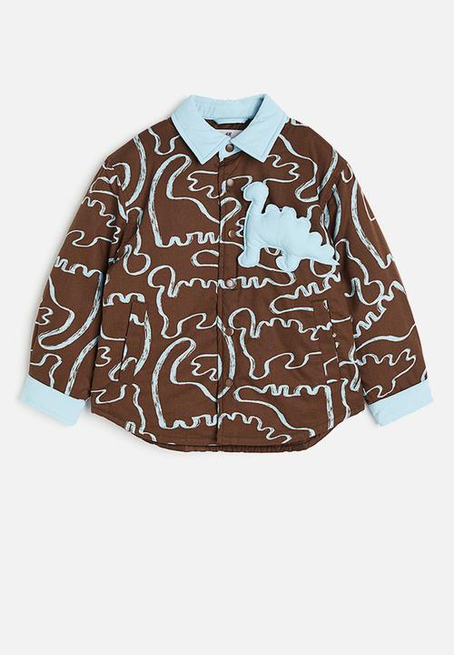 H&M - Padded shacket - brown, multi