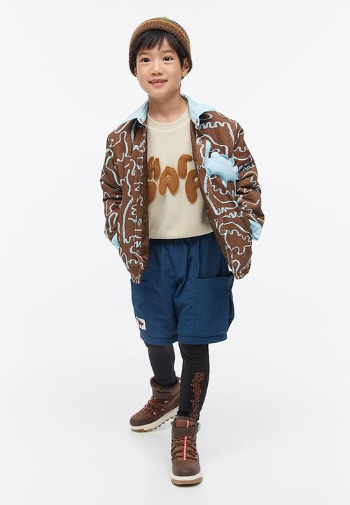 H&M - Padded shacket - brown, multi