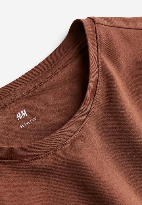 H&M - Slim fit t-shirt - brown