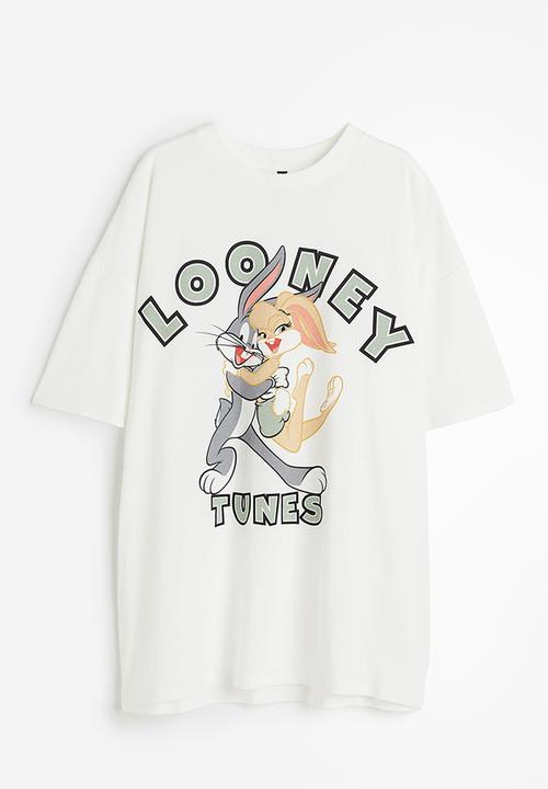 H&M - Oversized printed T-shirt - white