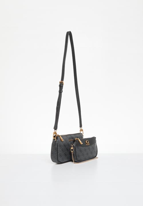GUESS - Double pouch crossbody - charcoal