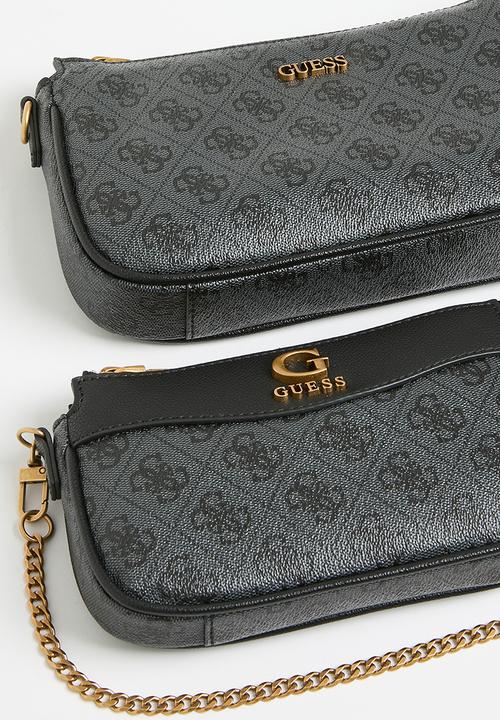 GUESS - Double pouch crossbody - charcoal