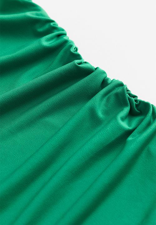 H&M - Draped bodycon dress - green