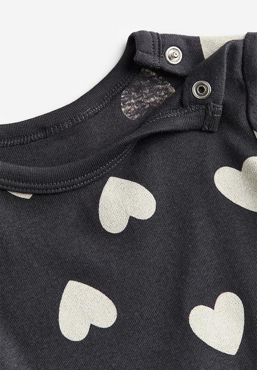 H&M - Long-sleeved bodysuit - grey multi