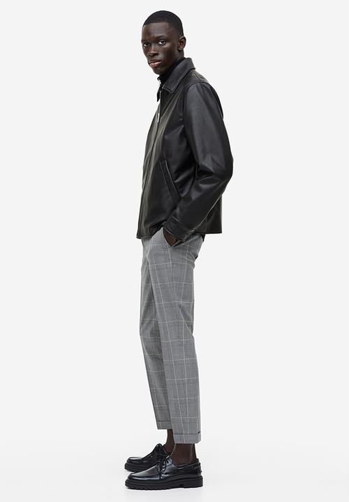 H&M - Imitation leather jacket - black