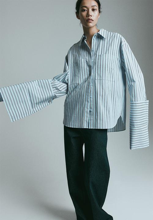 H&M - Oversized cotton shirt - blue