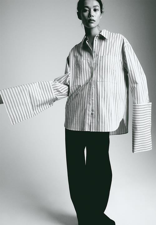 H&M - Oversized cotton shirt - blue