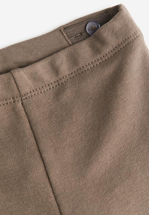 H&M - Appliquéd brushed-inside leggings - beige & brown multi