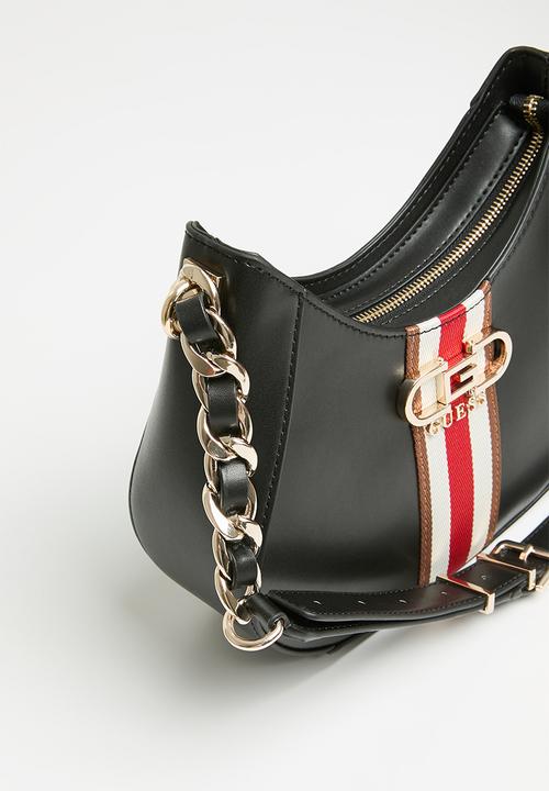 GUESS - Nelka top zip crossbody - black