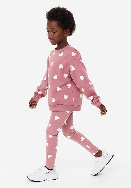 H&M - Brushed-inside leggings - pink, multi