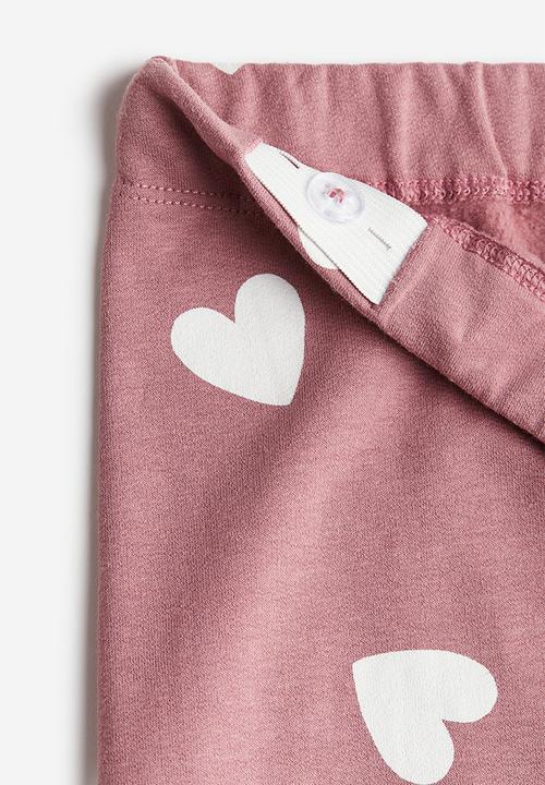 H&M - Brushed-inside leggings - pink, multi