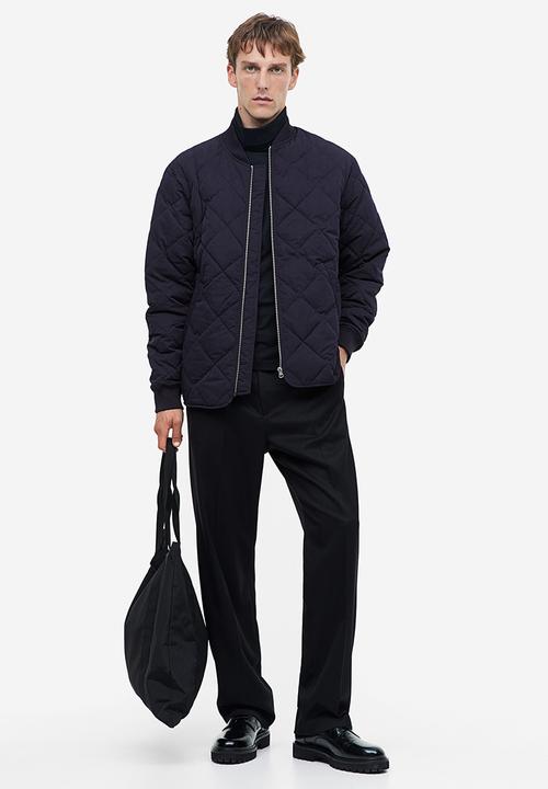 H&M - Quilted bomber jacket - navy blue