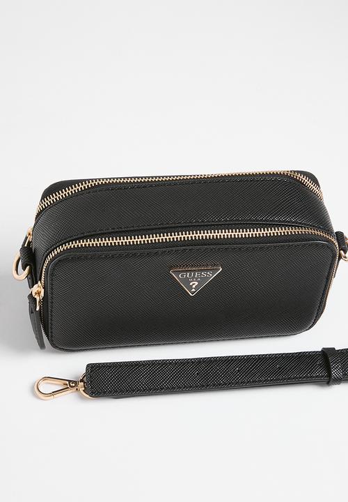 GUESS - Breana double zip crossbody - black