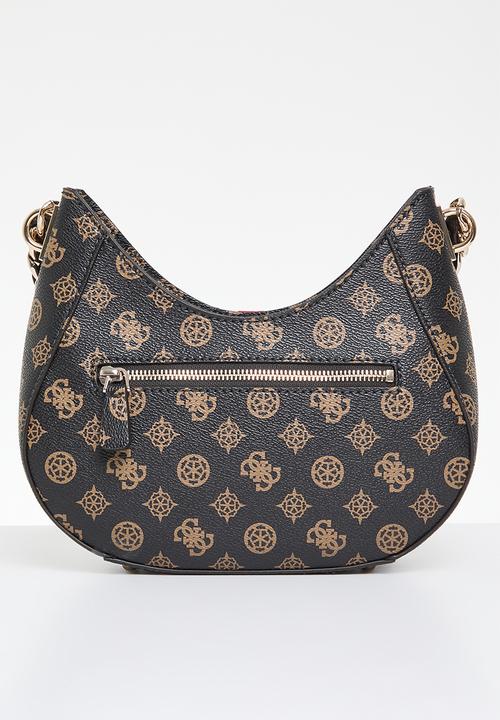 GUESS - Nelka top zip crossbody - mocha logo