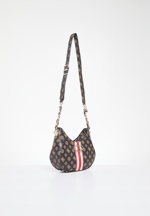 GUESS - Nelka top zip crossbody - mocha logo