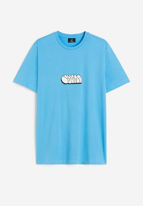 H&M - Regular fit printed T-shirt - blue