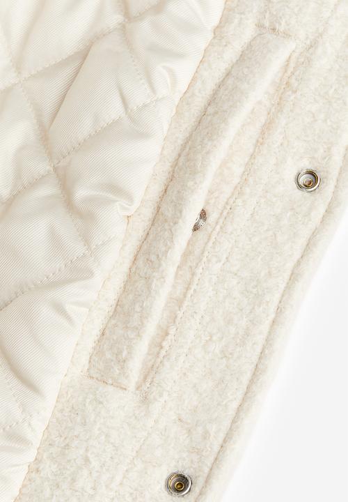 H&M - Wool-blend jacket - beige,white