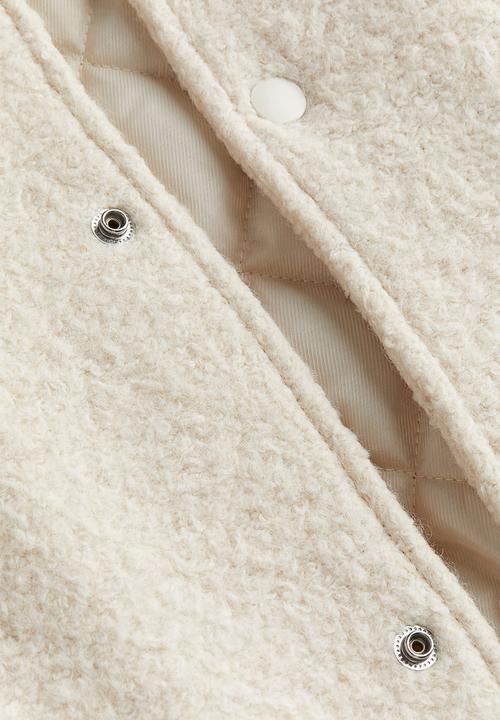 H&M - Wool-blend jacket - beige,white