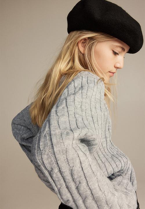 H&M - Cable-knit cardigan - grey