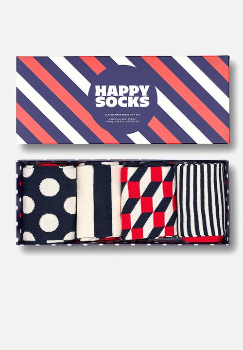 Happy Socks - 4-pack classic navy socks gift set - multi