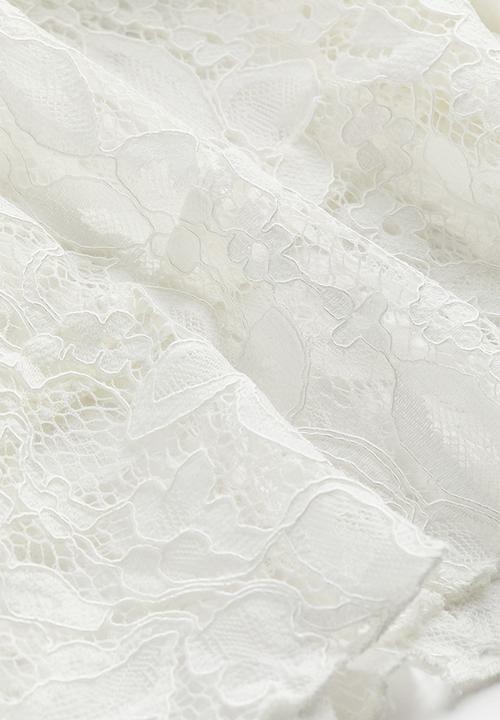 H&M - Lace peplum blouse - white