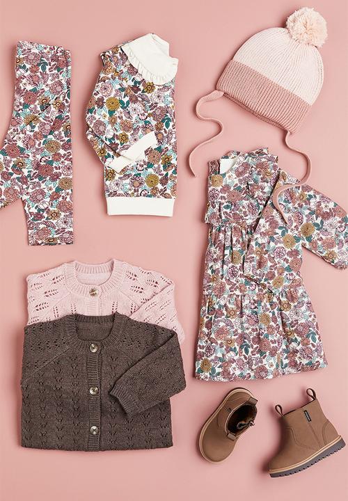 H&M - Brushed-inside leggings - multi, pink