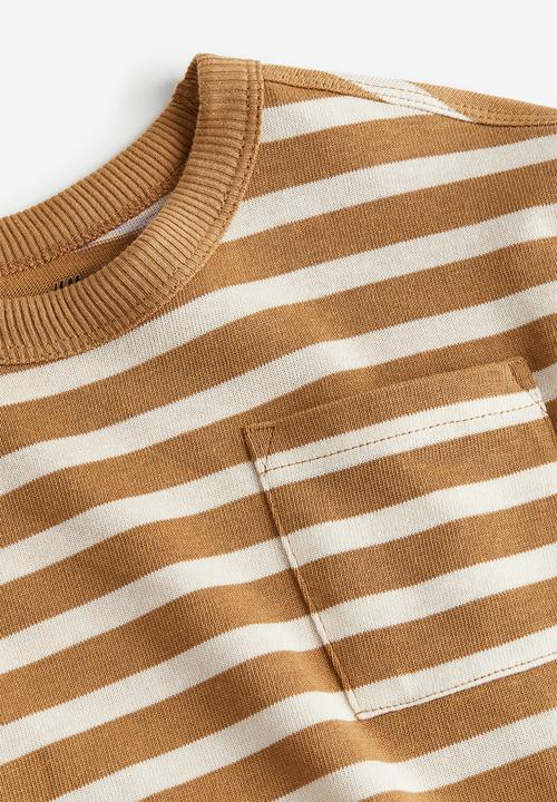 H&M - Long-sleeved t-shirt - beige, multi