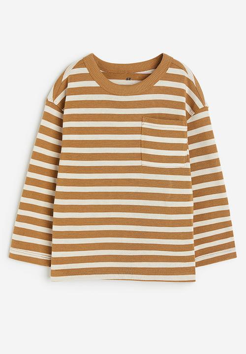 H&M - Long-sleeved t-shirt - beige, multi