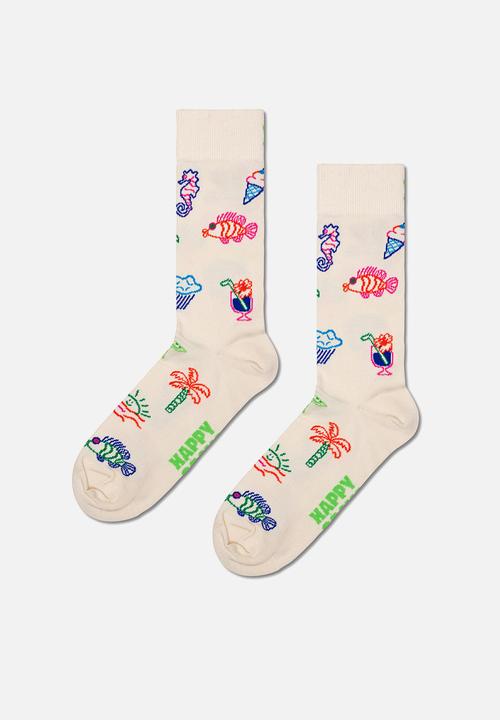Happy Socks - 4-Pack Pool Party Sock Gift Sest - White