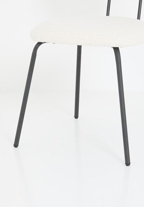 Sixth Floor - Sherpa & rattan dining chair - black & natural