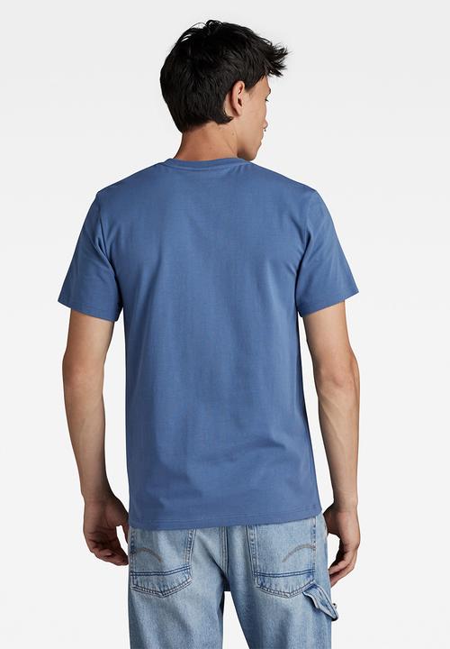 G-STAR - Slim base r t short sleeve compact stretch jersey - vintage indigo