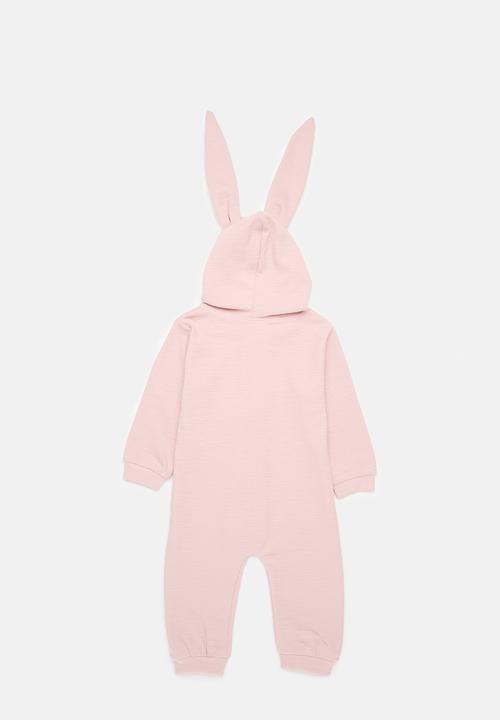 Pop Candy - Hooded zip thru romper - pink