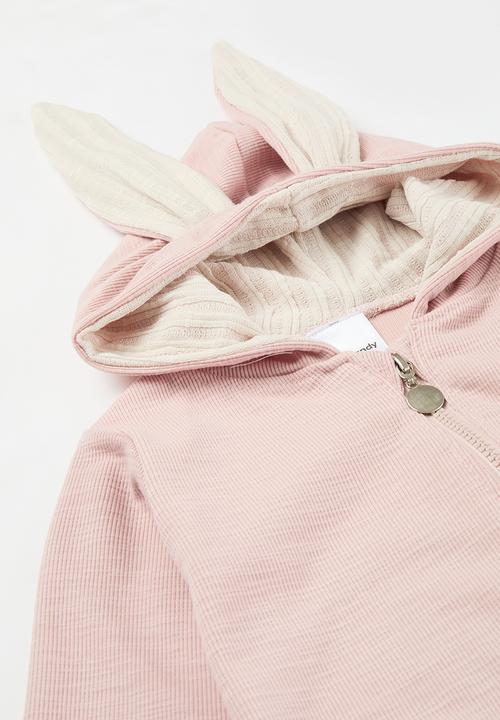 Pop Candy - Hooded zip thru romper - pink