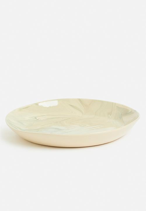 pret-a-pot - Teal Marble Large Platter - Teal