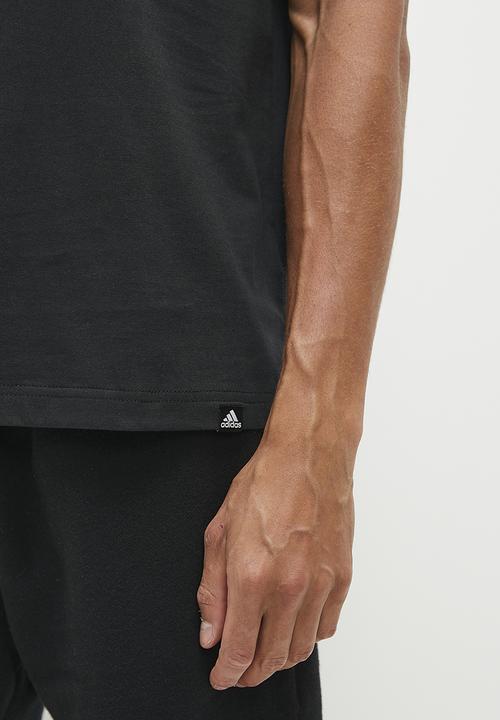 adidas Performance - Torn camo tee  - black