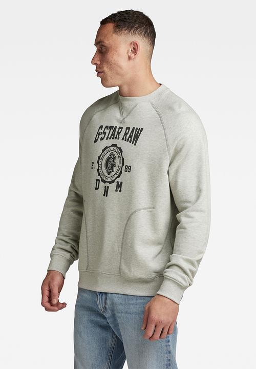 G-STAR - Collegic raglan loose looper sweat peached o - milk htr