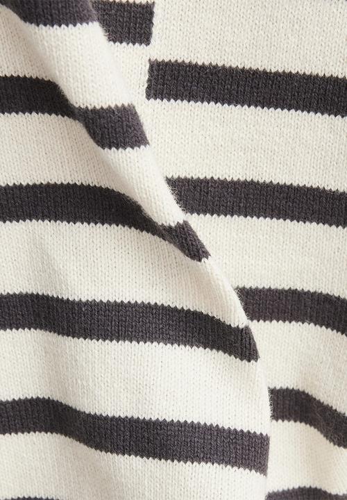 G-STAR - Broken stripe knitted dress wmn - antique white