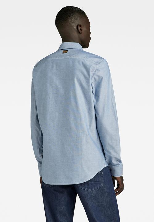 G-STAR - Marine slim shirt long sleeve state oxford - nitro/white oxford