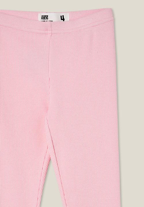 Cotton On - Huggie tights - blush pink waffle