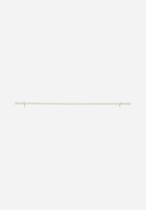 Umbra - CAPPA Expandable Single Curtain Rod Brushed Chrome 91-168cm
