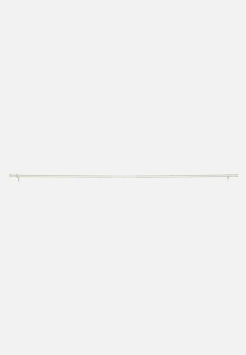 Umbra - CAPPA Expandable Single Curtain Rod Brushed Chrome 168-305cm