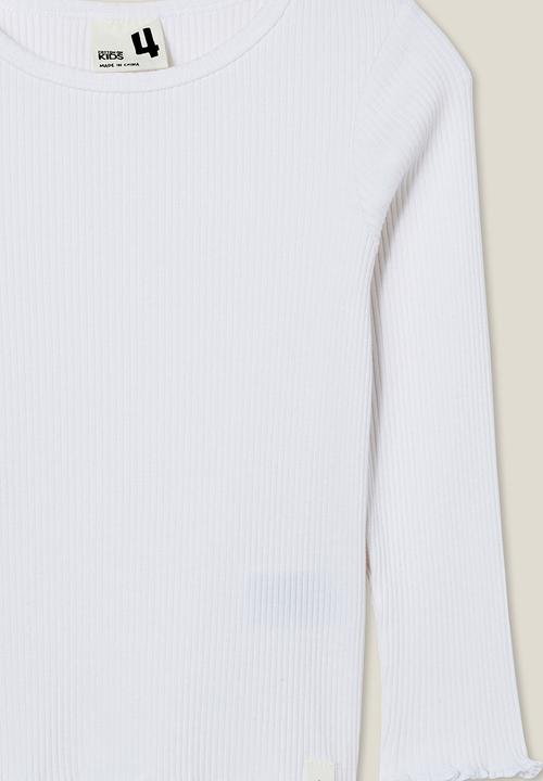 Cotton On - Jade crew - white rib