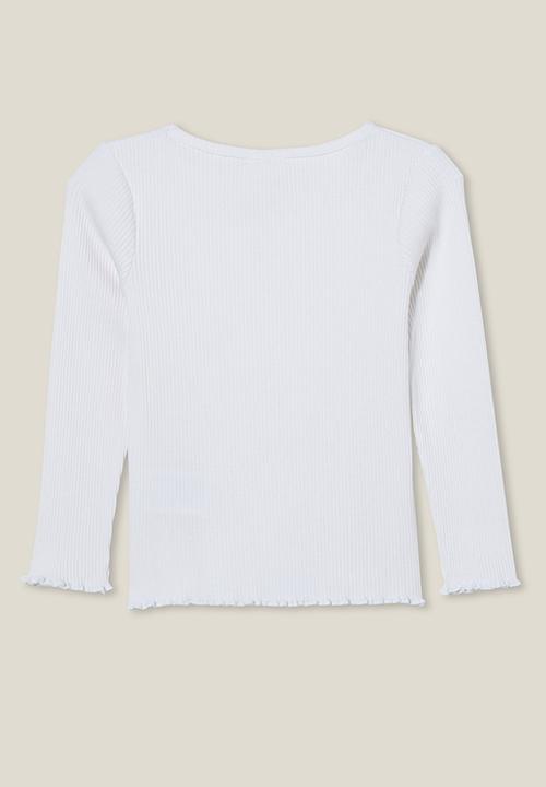 Cotton On - Jade crew - white rib