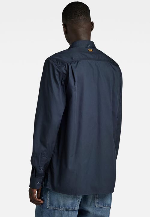 G-STAR - One pkt regular shirt l\s Roozon twill II  - salute